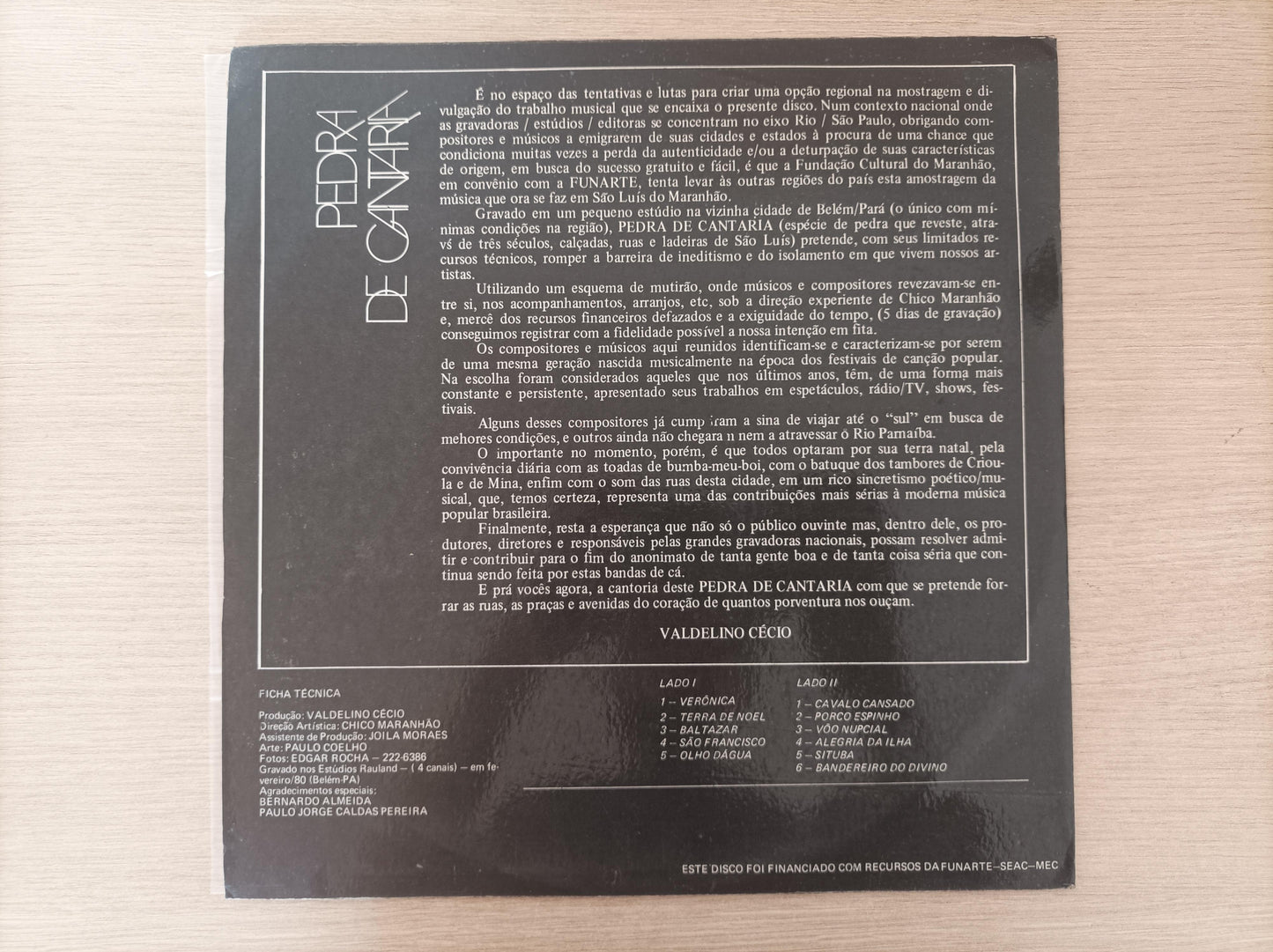 Lp Vinil Pedra De Cantaria Projeto Guriatã Com Encarte