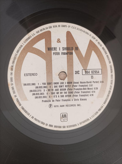 Lp Vinil Peter Frampton Where I Should Be