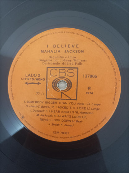 Disco Vinil I Believe Mahalia Jackson A