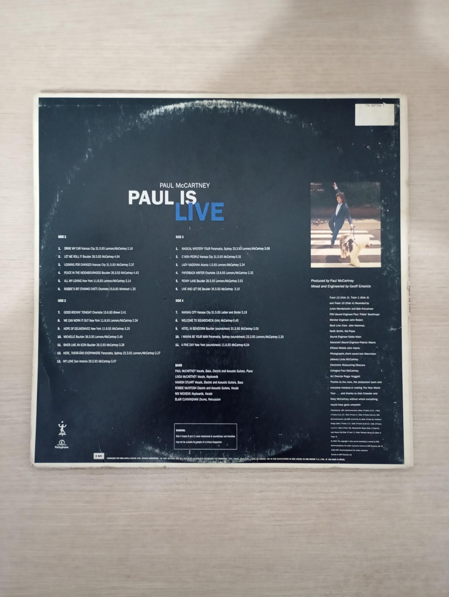 Lp Vinil Paul McCartney Paul Is Live Duplo Com Encartes