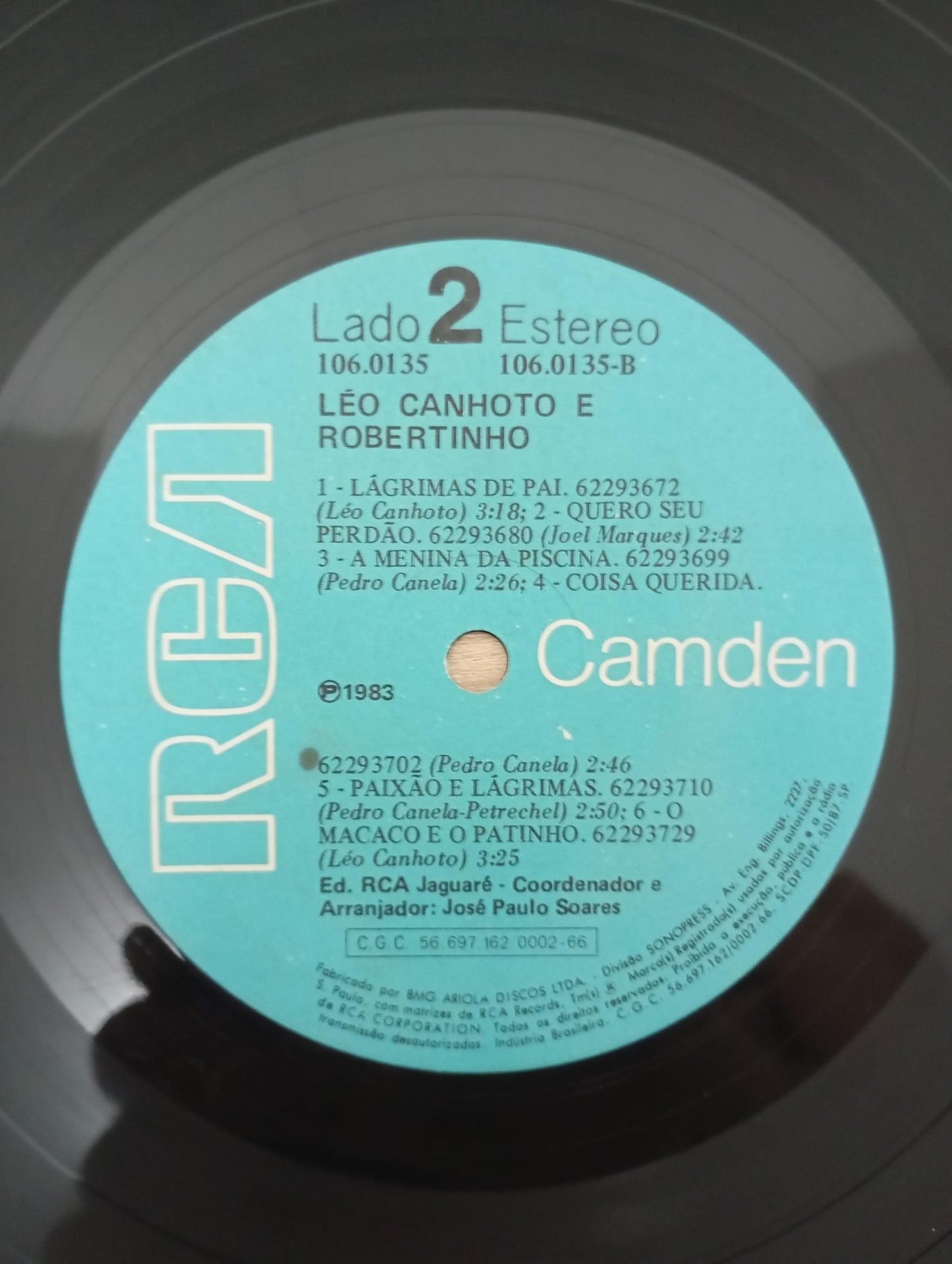 Lp Vinil Léo Canhoto e Robertinho 1983