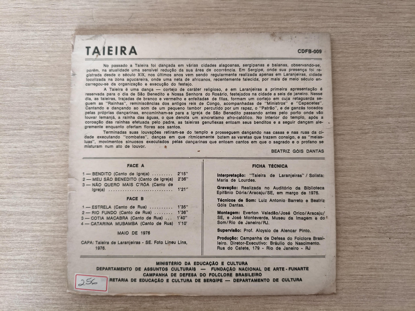 Compacto Vinil Folclore Brasileiro 9 Taieira