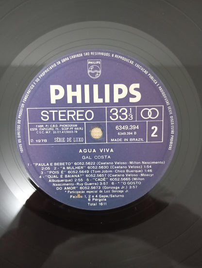 Lp Vinil Gal Costa Água Viva