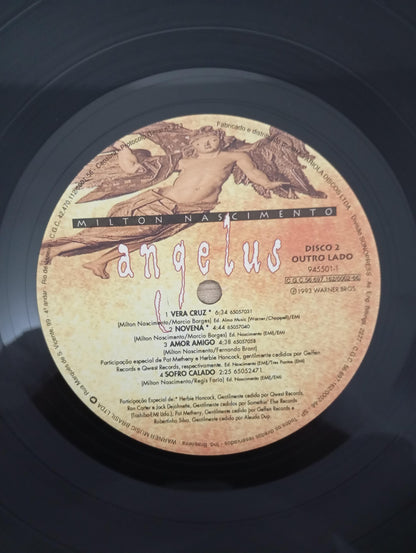 Lp Vinil Milton Nascimento Angelus Duplo Com Encartes