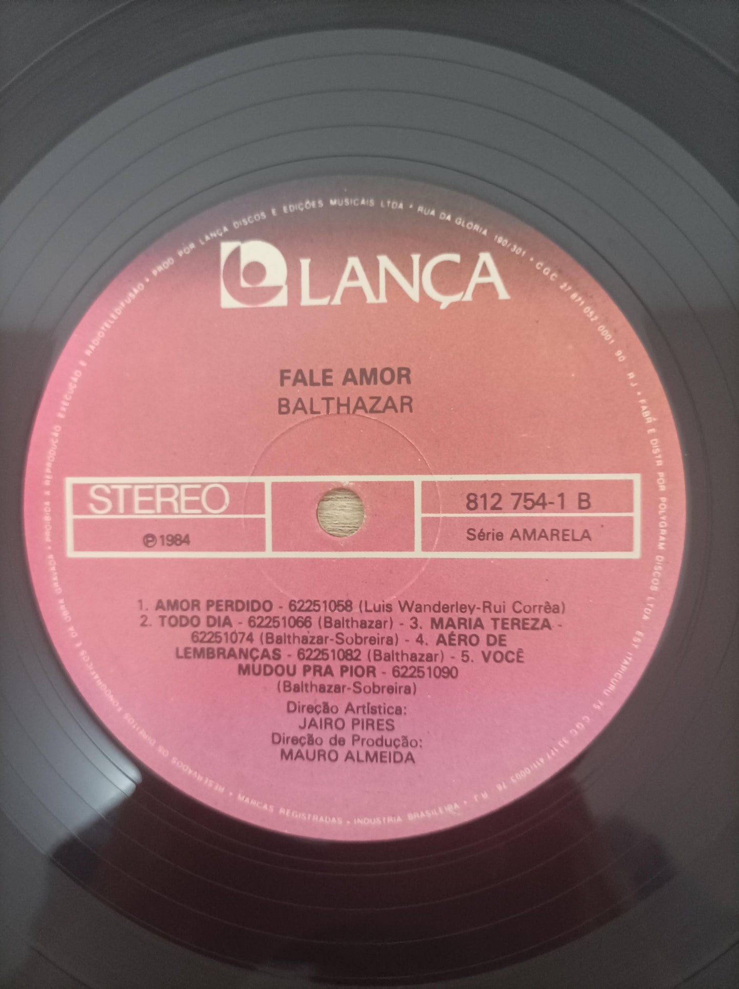 Lp Vinil Balthazar Fale, Amor