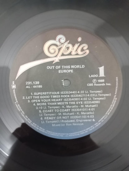 Lp Vinil Europe Out Of This World Com Encarte