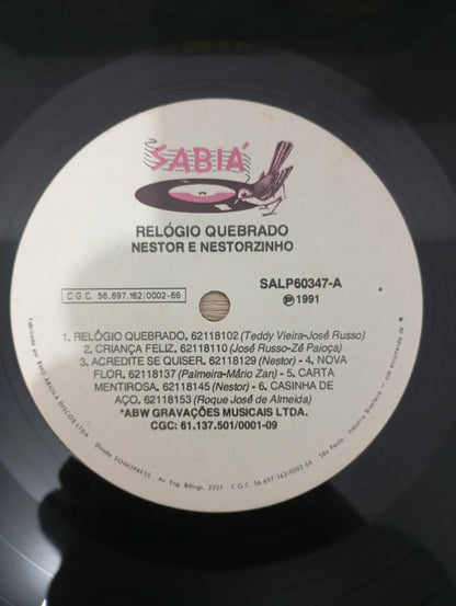 Lp Vinil Nestor e Nestorzinho Relógio Quebrado]