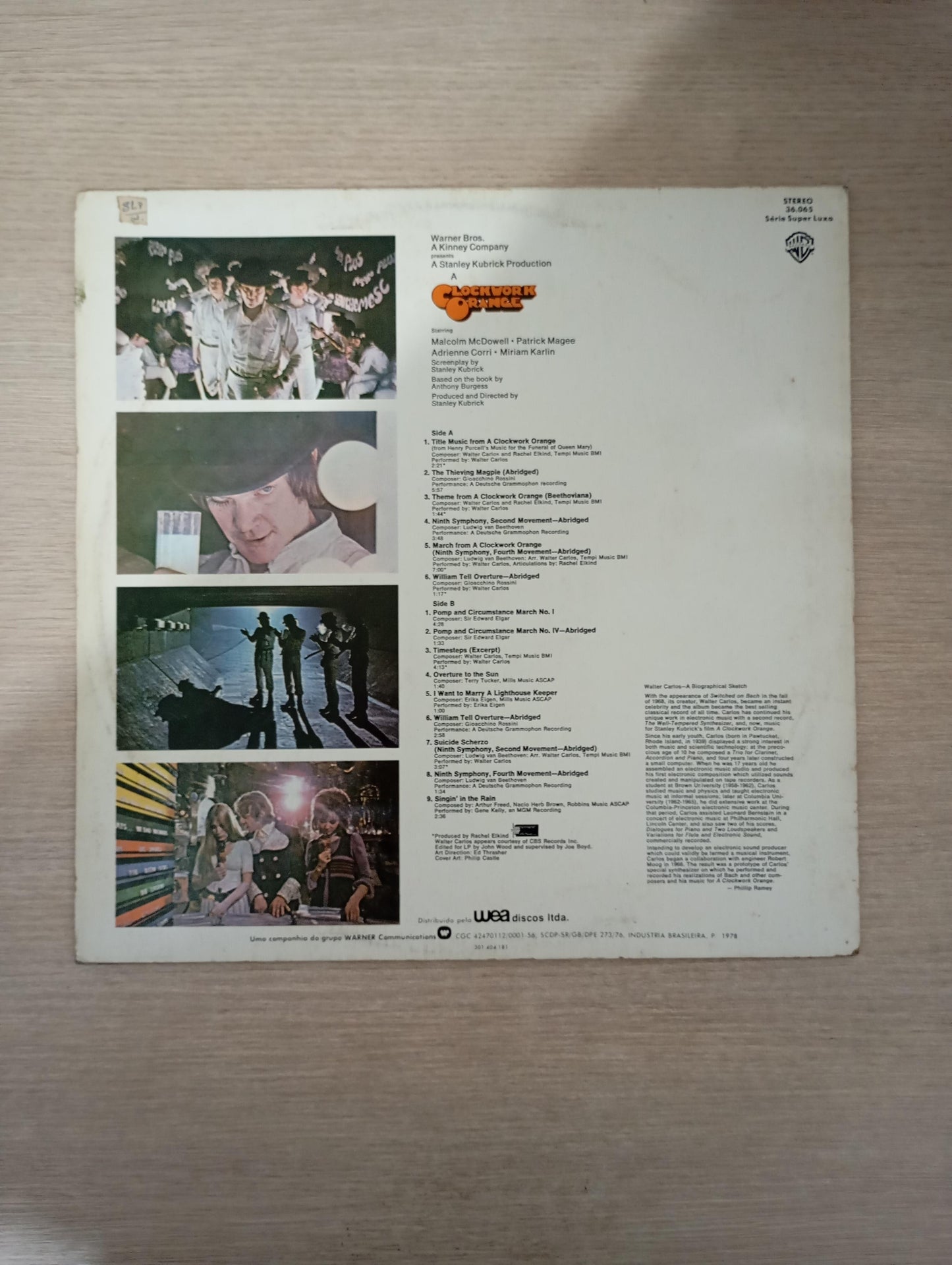 Lp Vinil Stanley Kubrick A Clockwork Orange