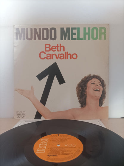 Lp Vinil Beth Carvalho Mundo Melhor Com Encarte