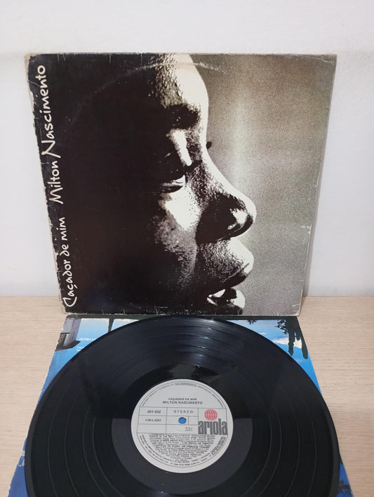 Disco Vinil Caçador De Mim Milton Nascimento Com Encarte A