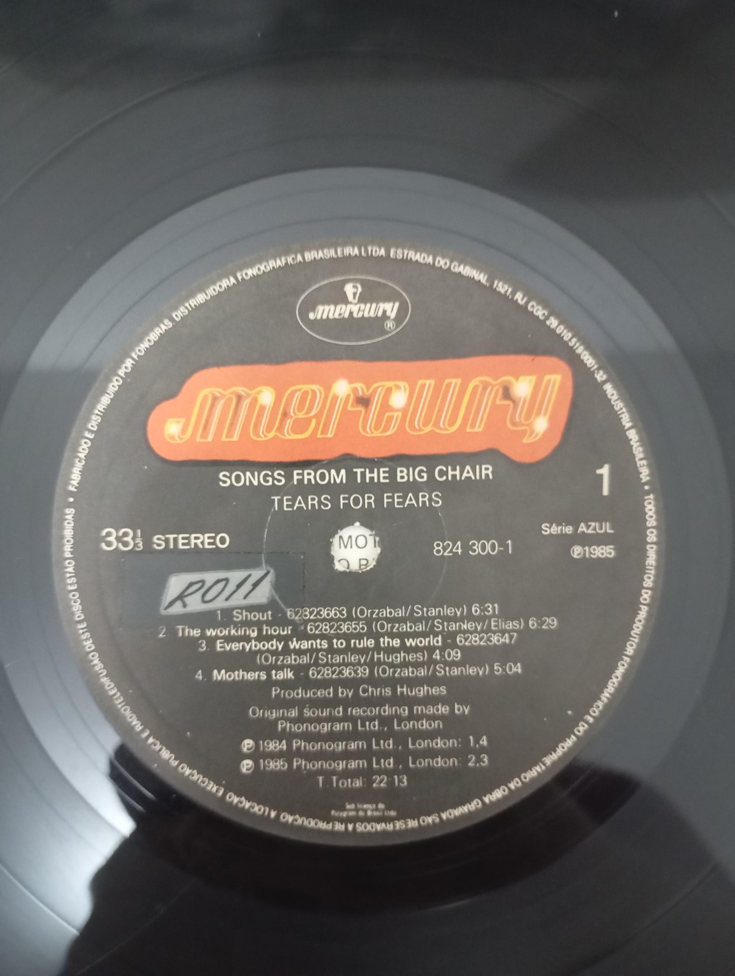 Lp Vinil Tears For Fears Songs From The Big Chair C Encarte