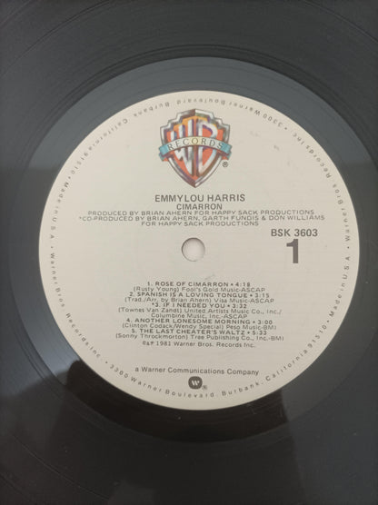 Lp Vinil Emmylou Harris Cimarron Com Encarte Importado
