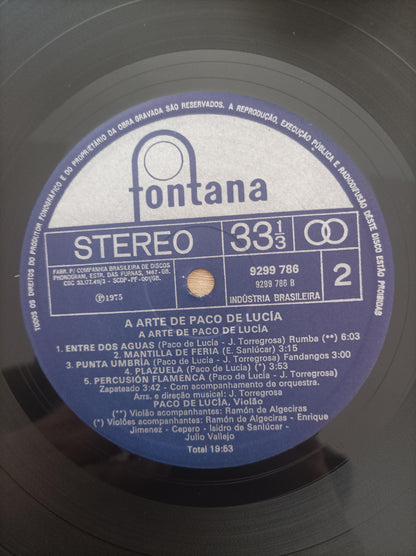 Disco Vinil A arte de Paco De Lucía Duplo A