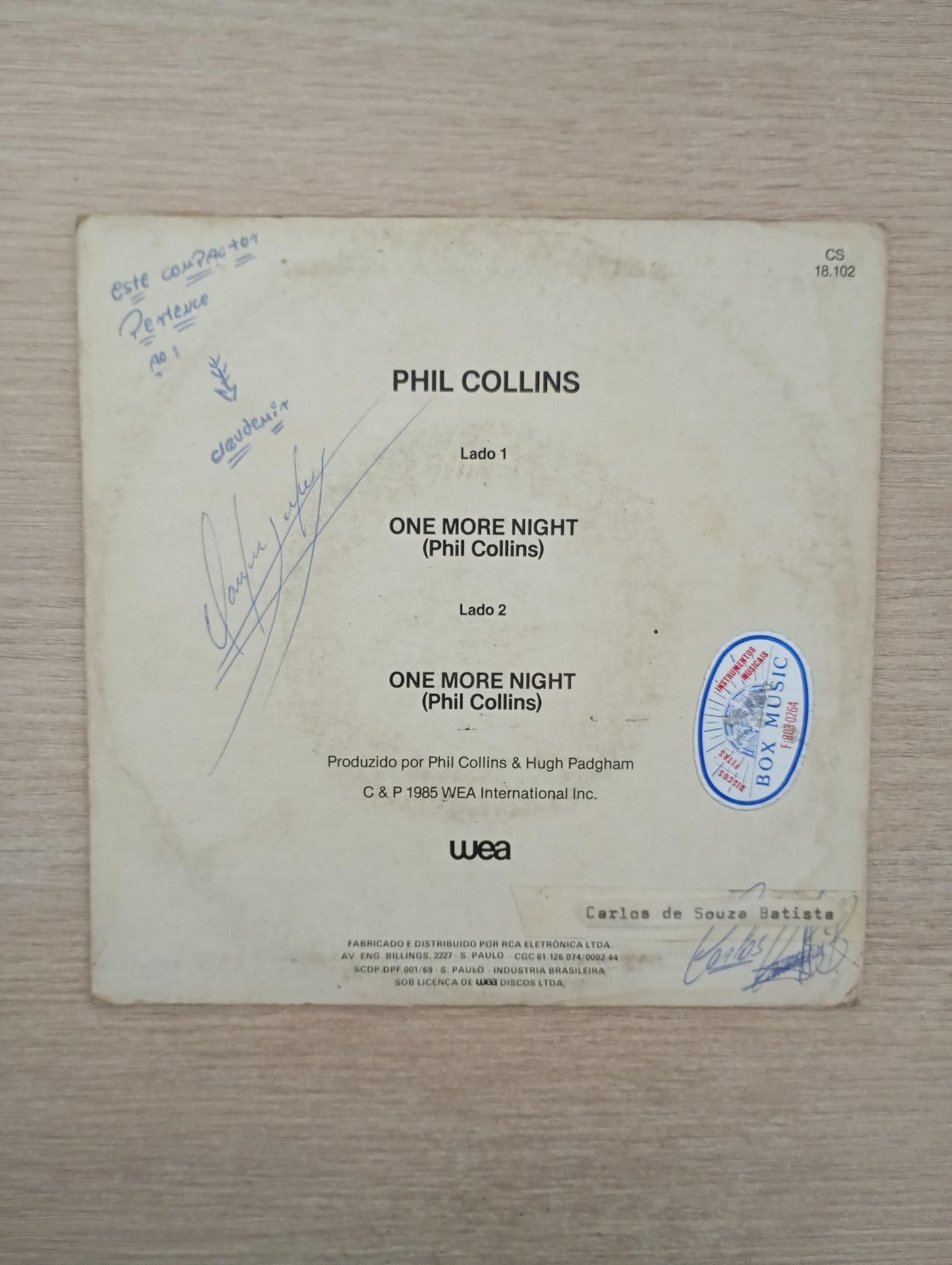 Compacto Vinil Phil Collins One More Night