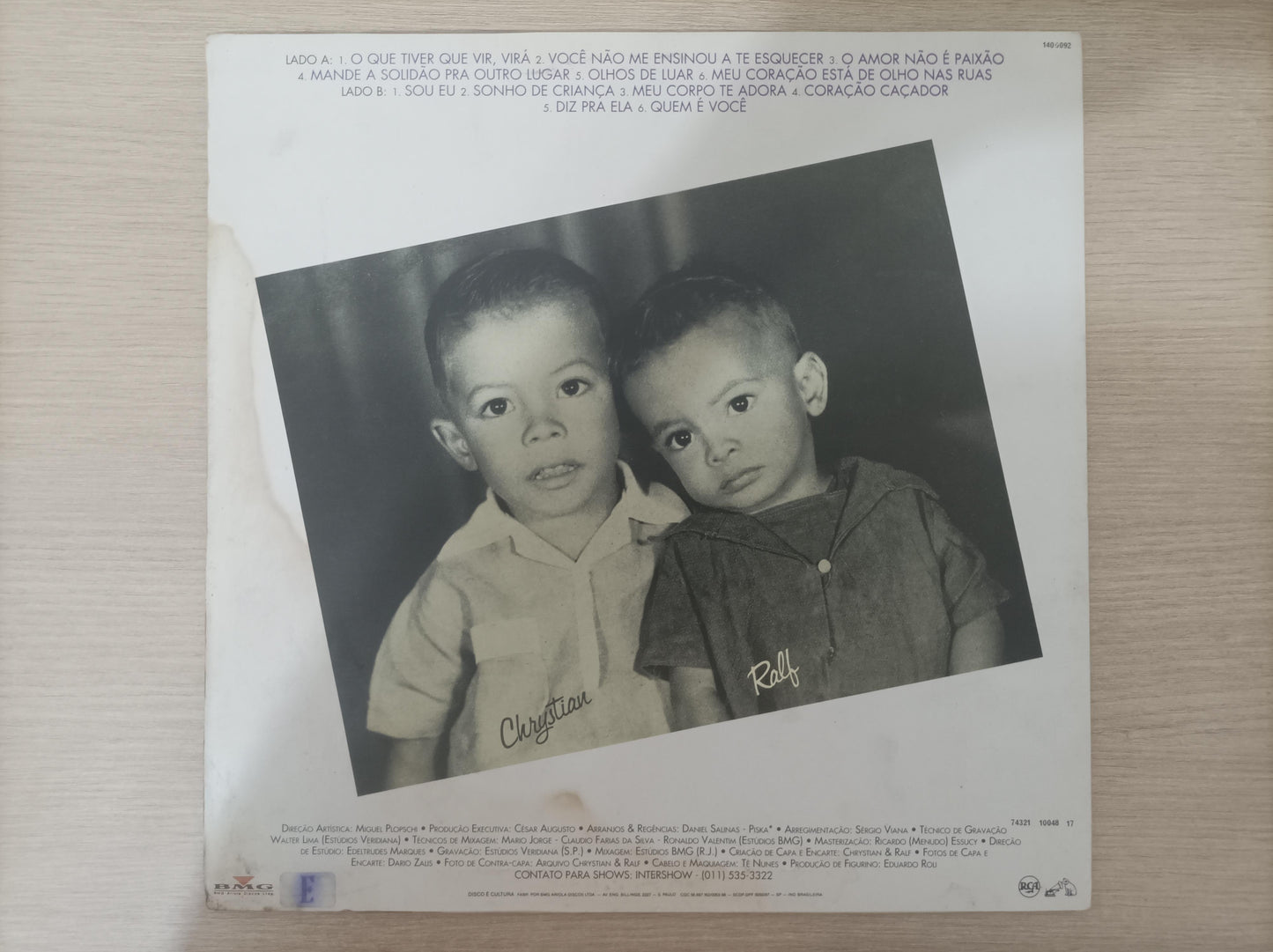 Lp Vinil Chrystian & Ralf 1992 Com Encarte