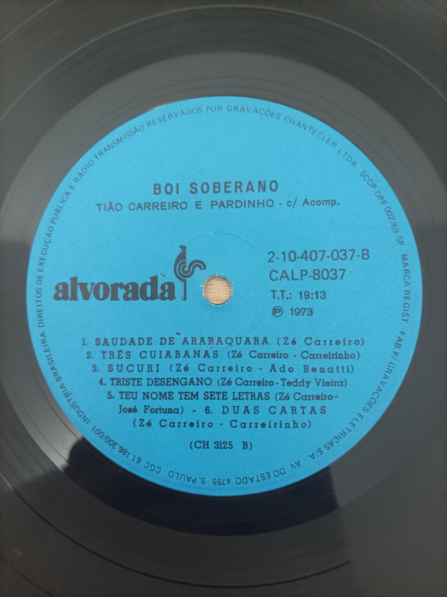 Lp Vinil Tião Carreiro E Pardinho Boi Soberano