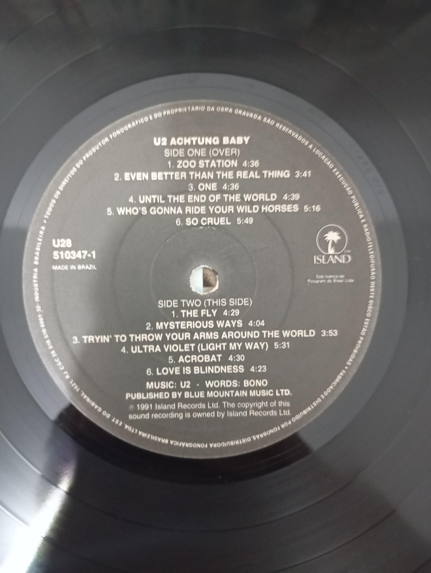 Lp Vinil U2 Achtung Baby Com Encartes