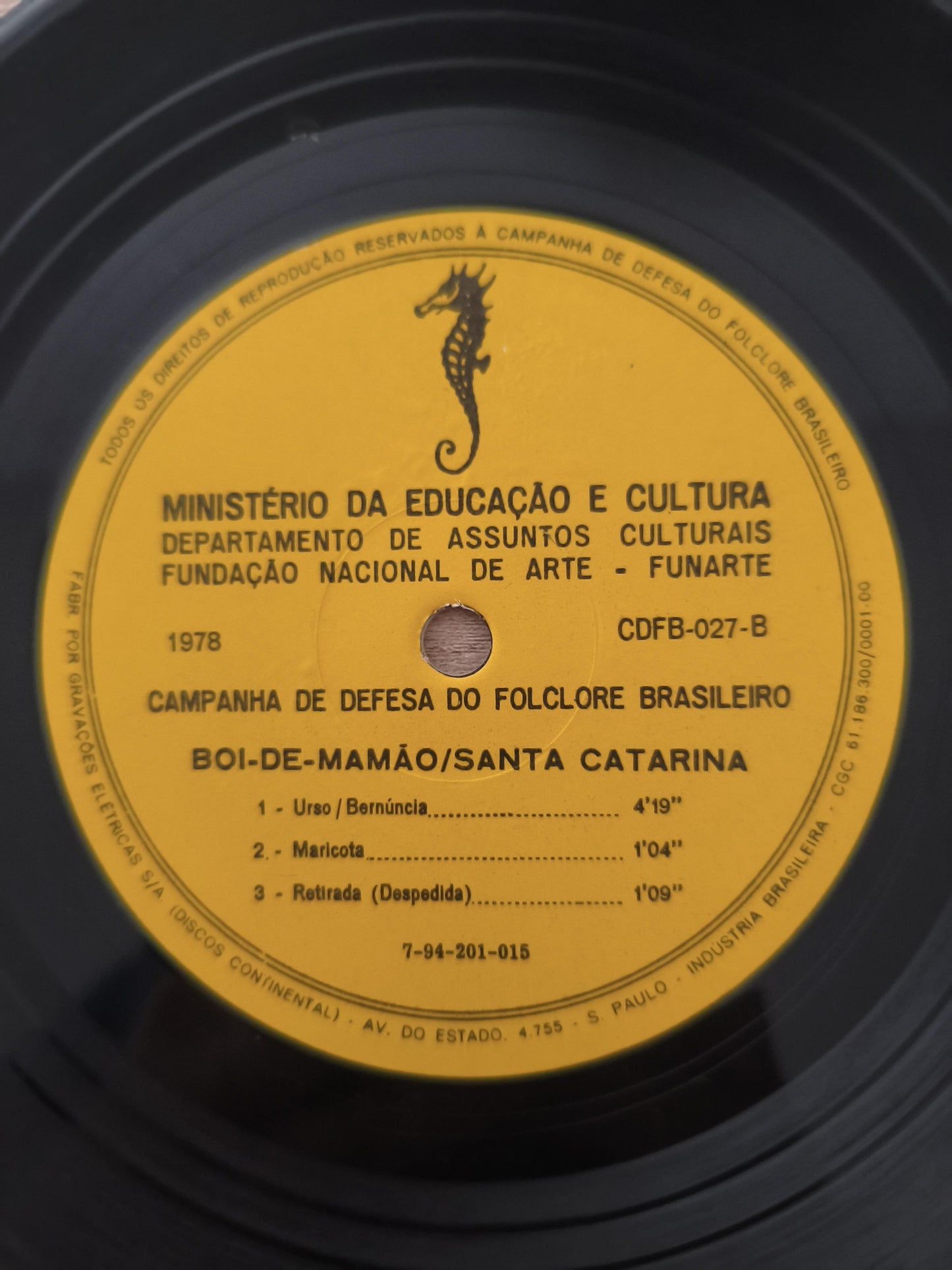 Compacto Vinil Folclore Brasileiro 27 Boi-De-Mamão / SC