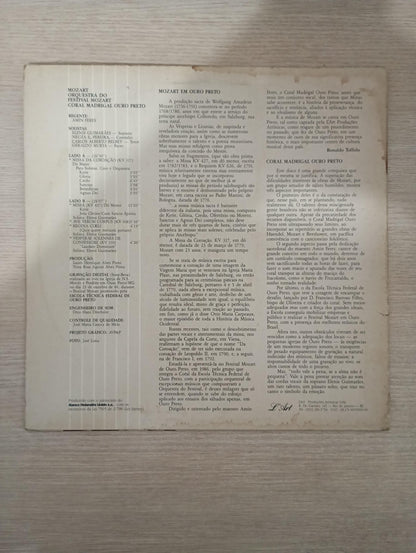 Lp Vinil Coral Madrigal Ouro Preto Mozart