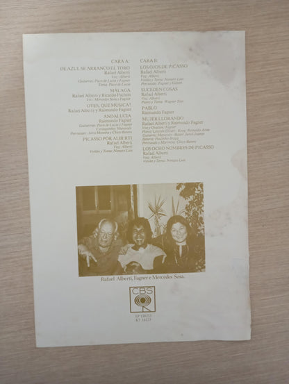 Lp Vinil Rafael Alberti Fagner Homenagem Picasso C Encartes