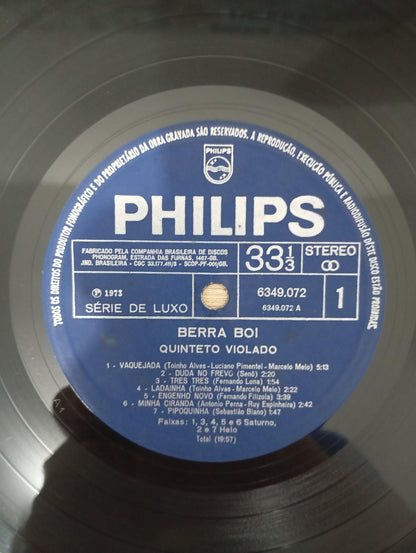 Lp Vinil Quinteto Violado Berra Boi