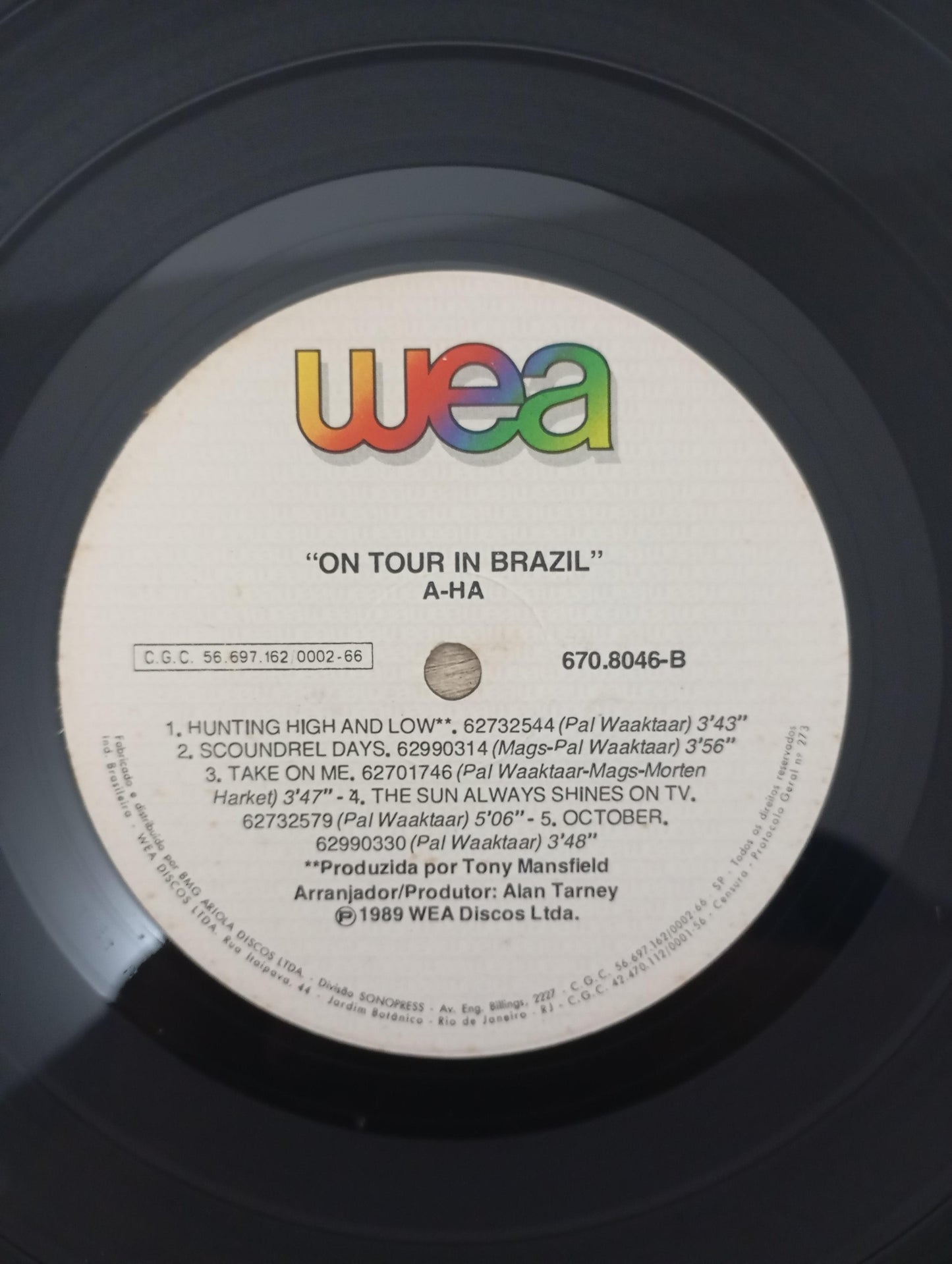 Lp Vinil a-ha On Tour In Brazil Com Encarte