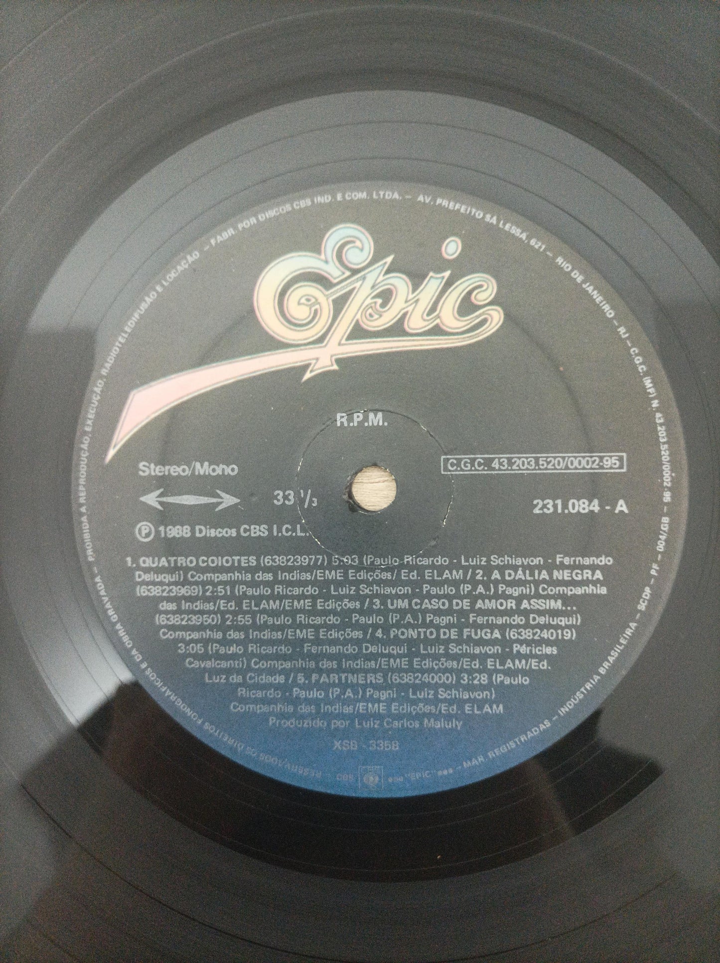 Disco Vinil 1988 RPM A