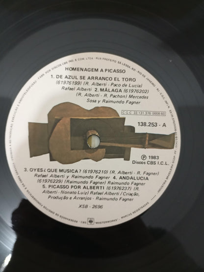 Lp Vinil Rafael Alberti Fagner Homenagem Picasso C Encartes