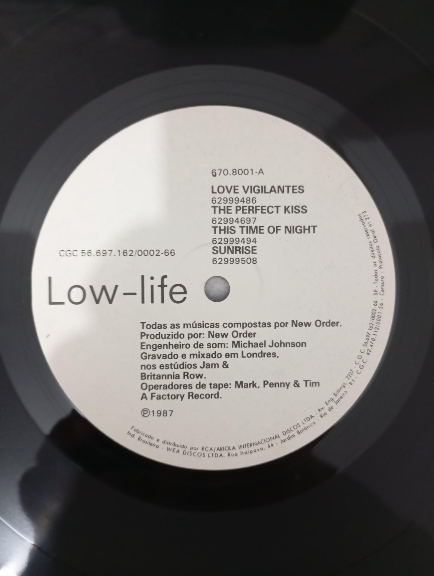 Lp Vinil New Order Low-life Com Encarte