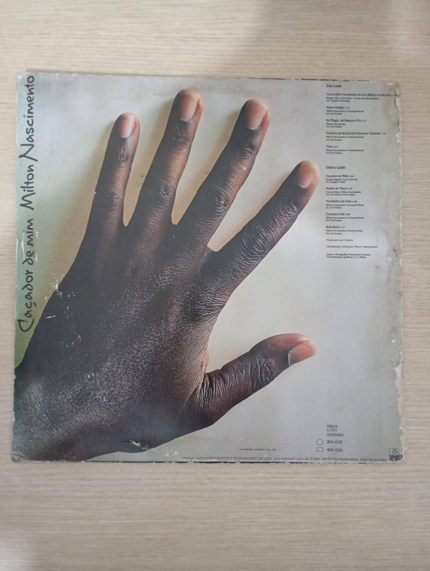 Disco Vinil Caçador De Mim Milton Nascimento Com Encarte A