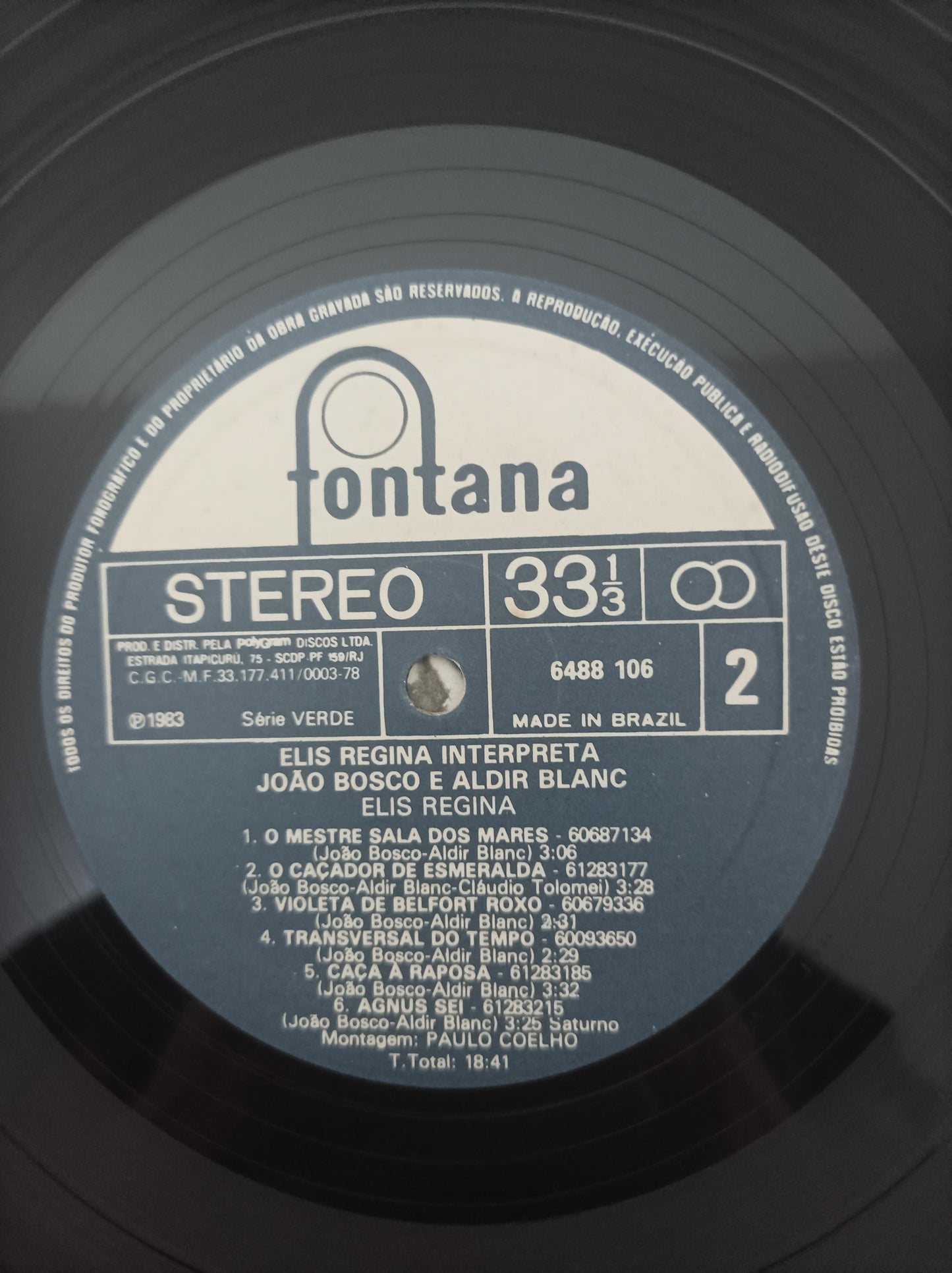 Lp Vinil Elis Regina João Bosco e Aldir Blanc Com Encarte