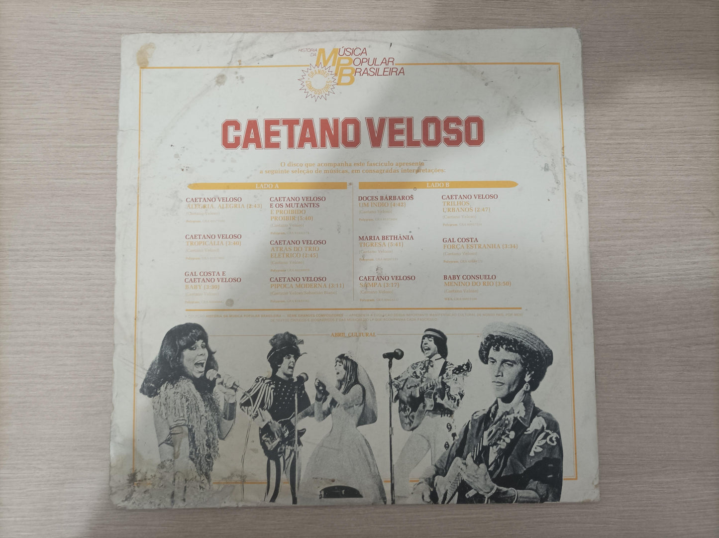 Lp Vinil Caetano Veloso História da MPB Capa Dupla