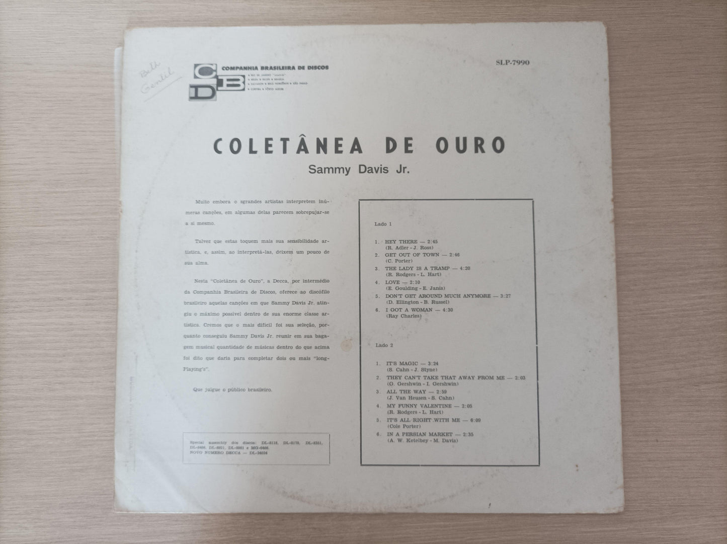 Lp Vinil Sammy Davis Jr. Coletânea De Ouro