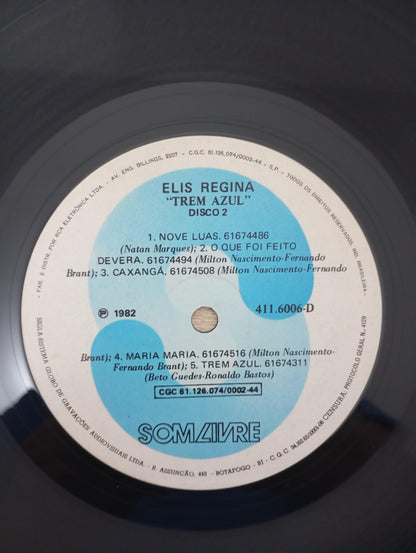 Lp Vinil Elis Regina Trem Azul Duplo Com Encarte