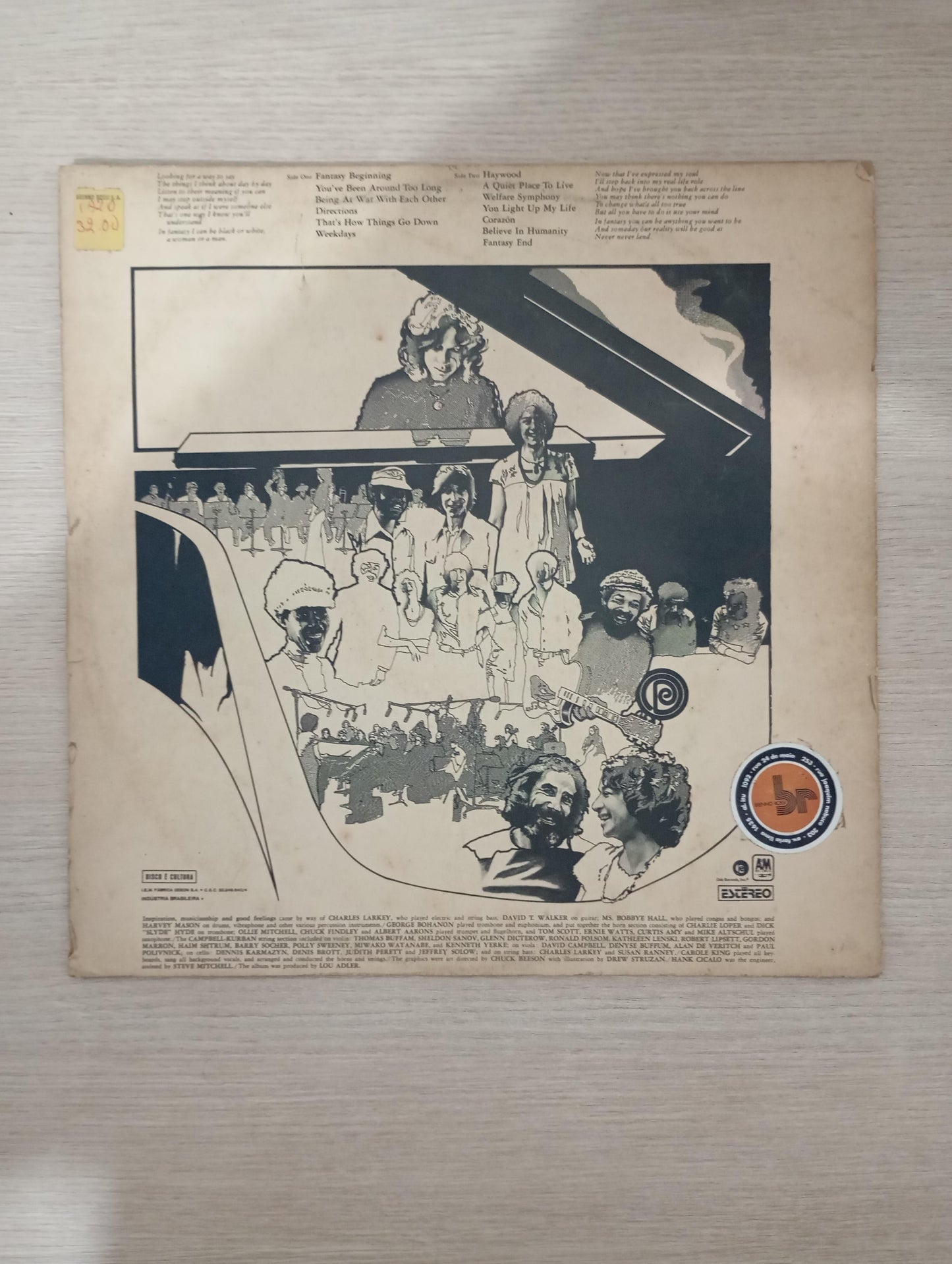 Lp Vinil Carole King Fantasy Com Encarte