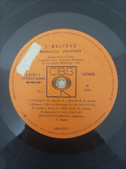 Disco Vinil I Believe Mahalia Jackson A