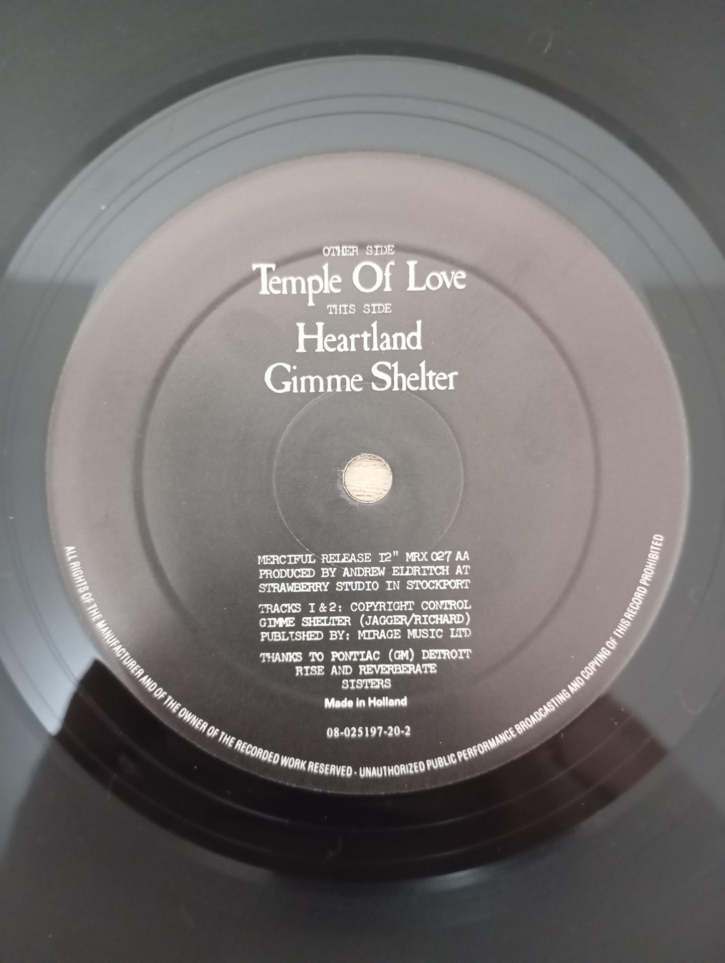 Lp Vinil The Sisters Of Mercy Temple Of Love Holanda Import