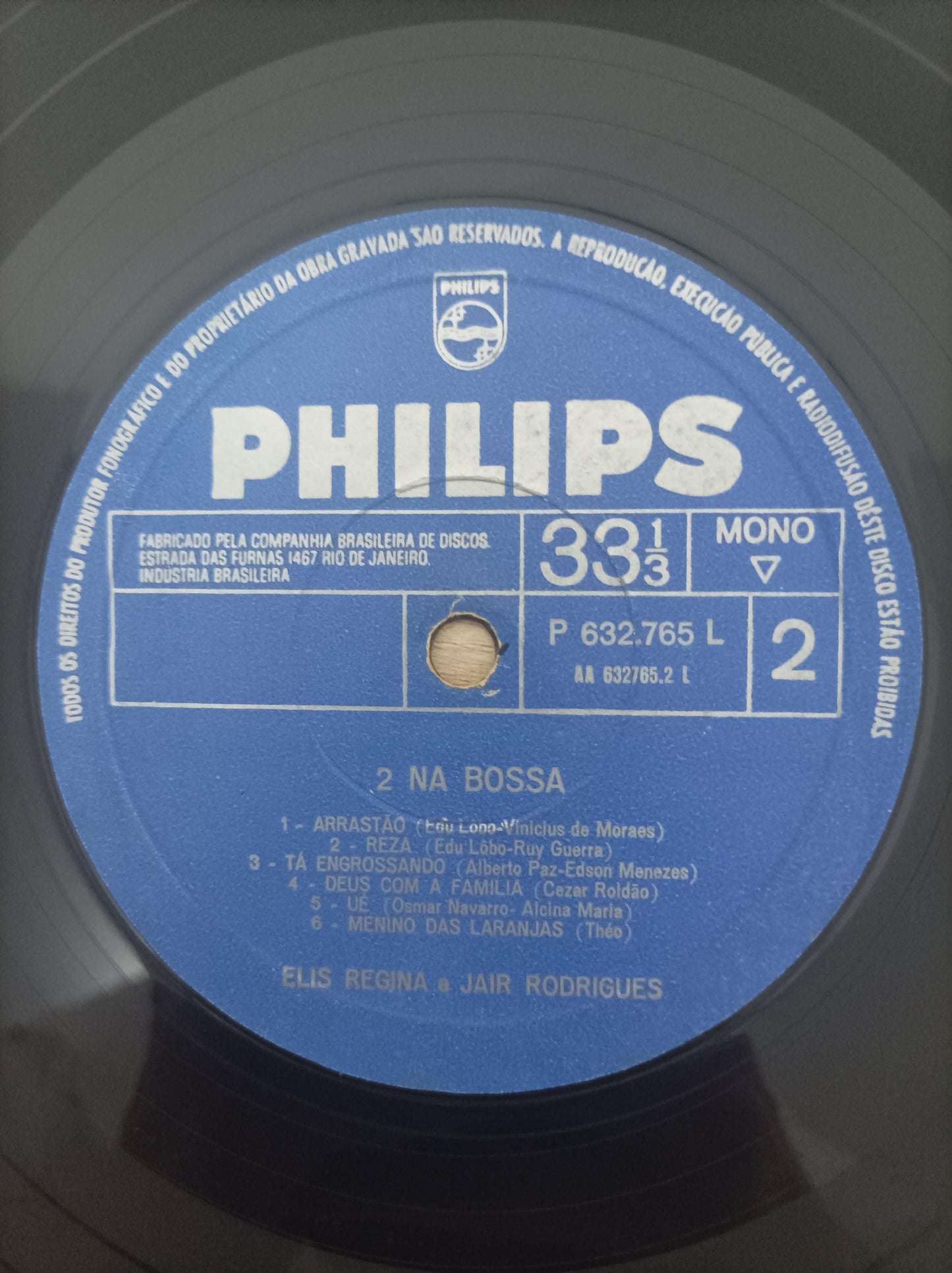 Lp Vinil Elis Regina & Jair Rodrigues 2 Na Bossa