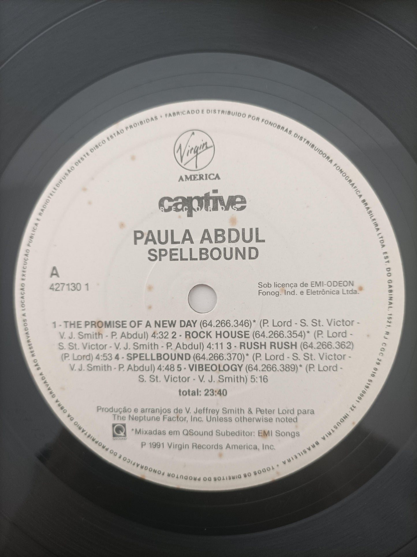 Disco Vinil Spellbound Paula Abdul Com Encarte A