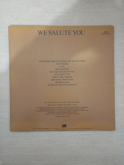 Lp Vinil AC/DC For Those About To Rock We Salute Capa Dupla