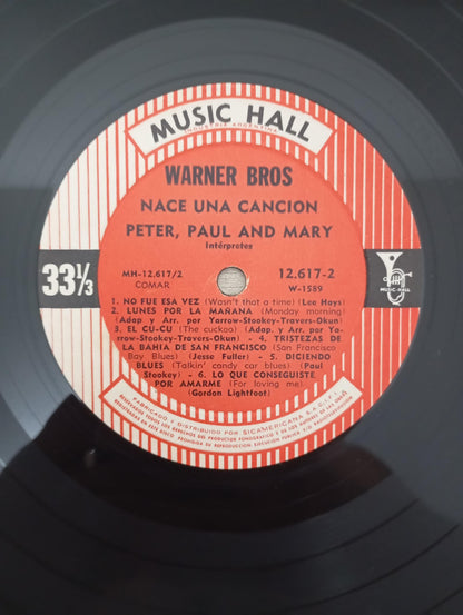 Lp Vinil Peter, Paul and Mary Nace Una Canción Imp Argentina