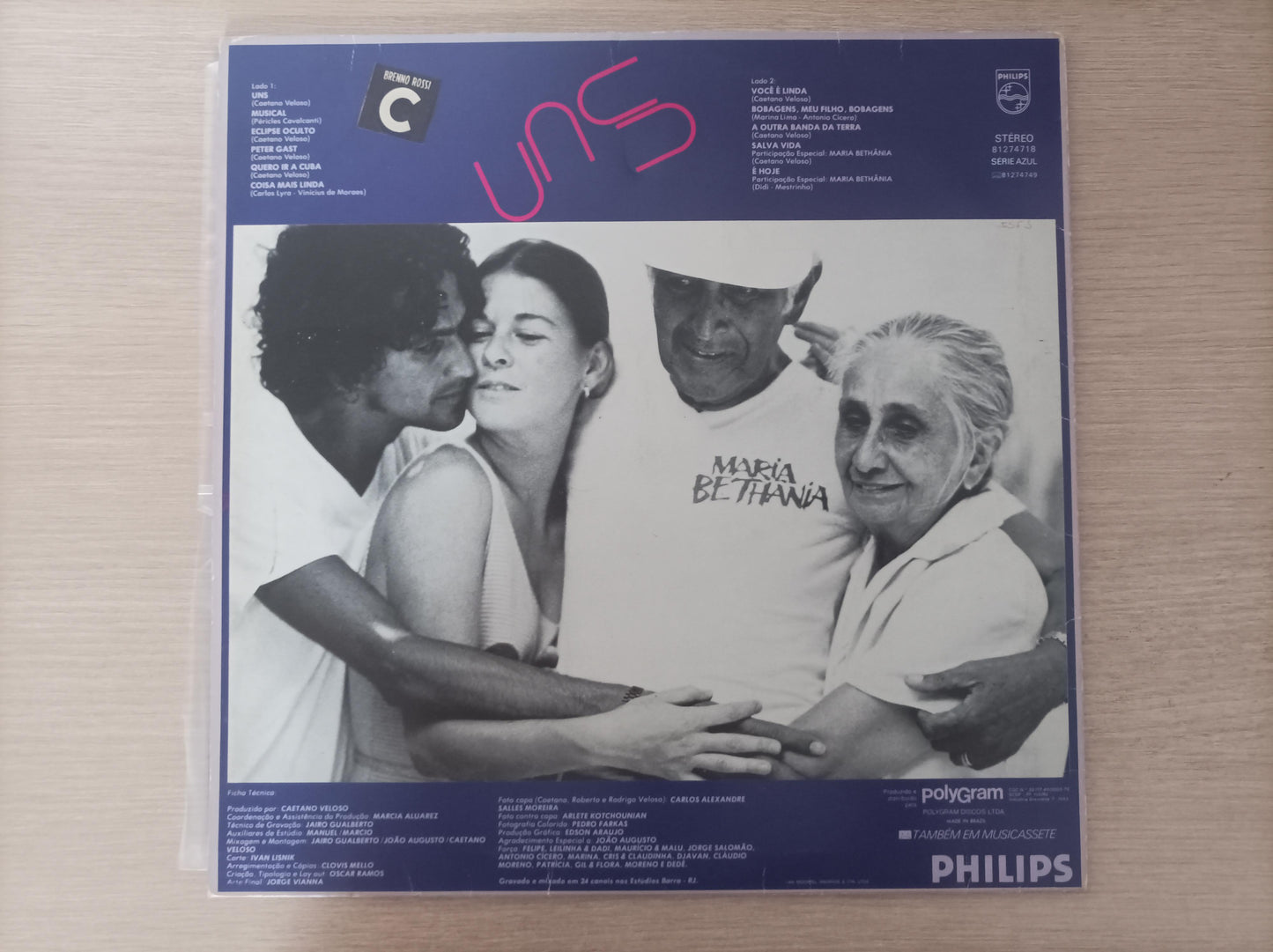 Lp Vinil Caetano Veloso Uns Com Encarte