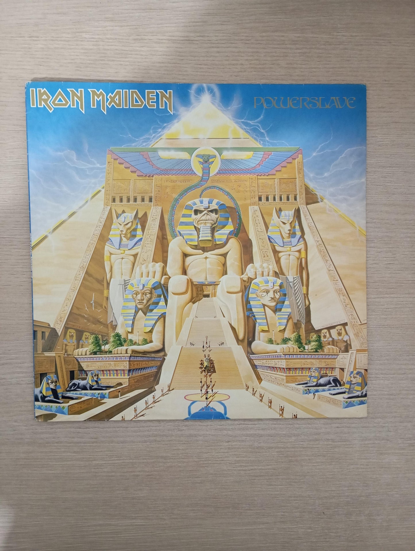 Disco Vinil Powerslave Iron Maiden Com Encarte A