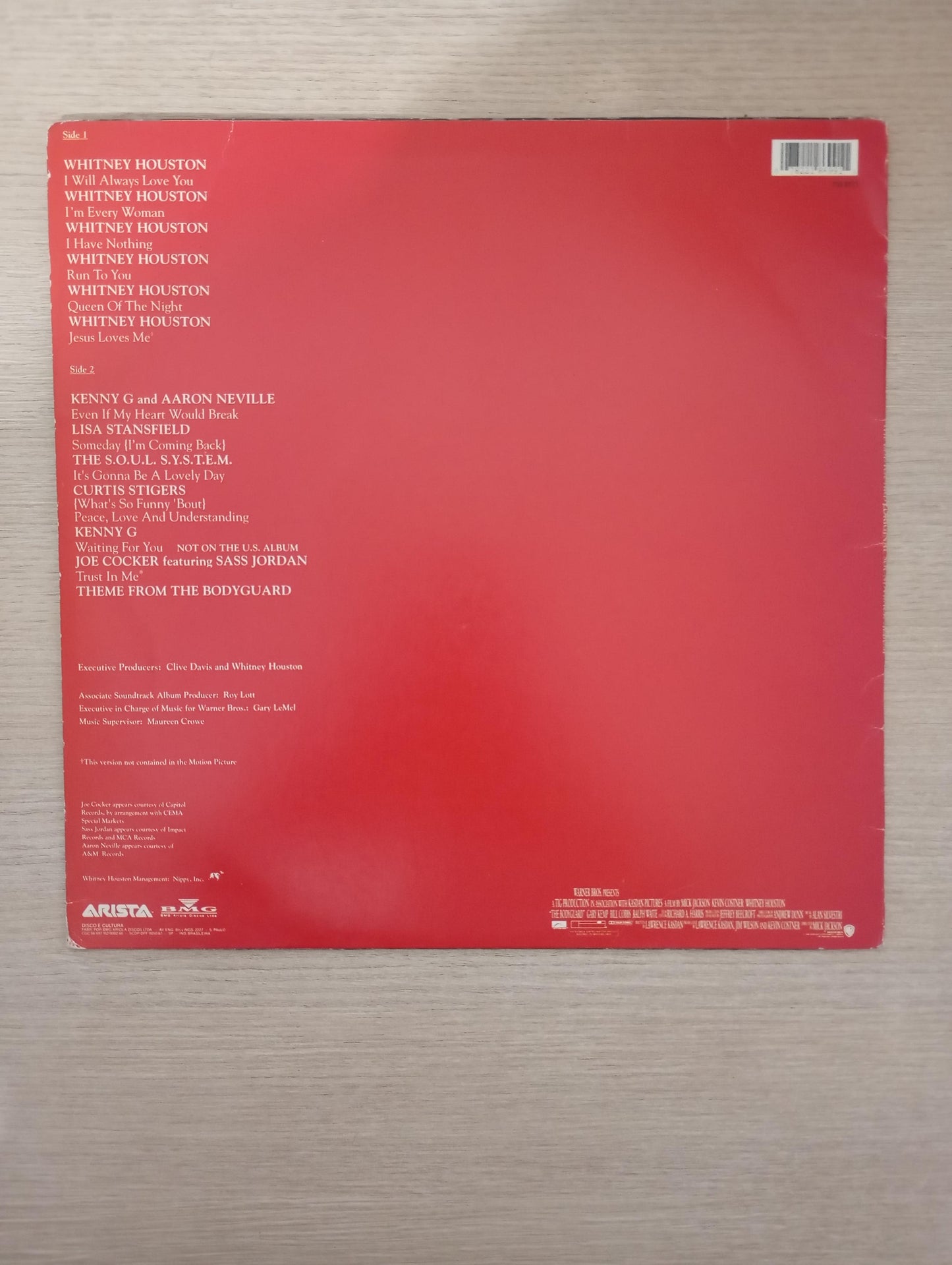 Lp Vinil Whitney Houston O Guarda-Costas The Bodyguard