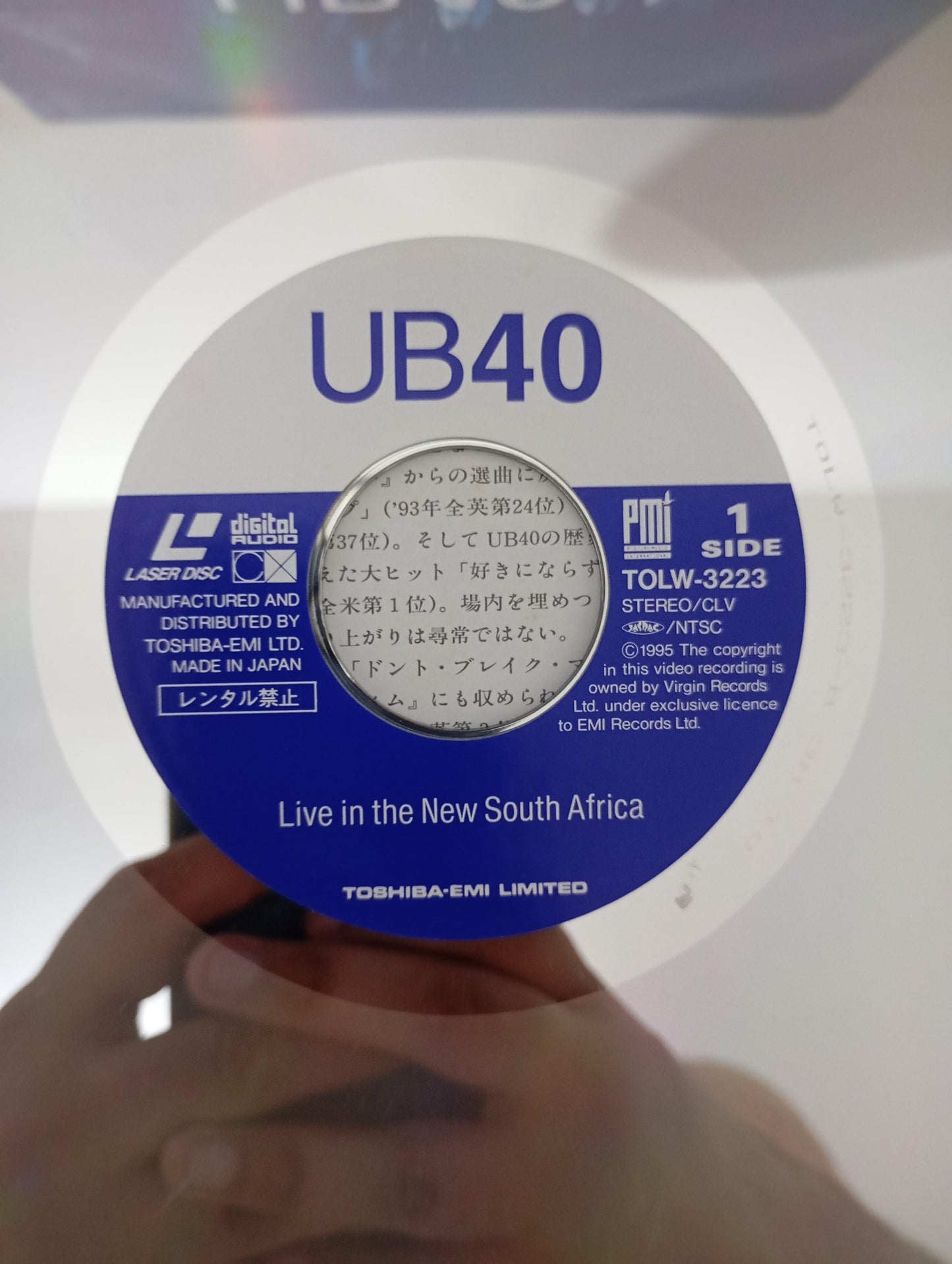 LD LaserDisc UB40 Live In The New South Africa Importado