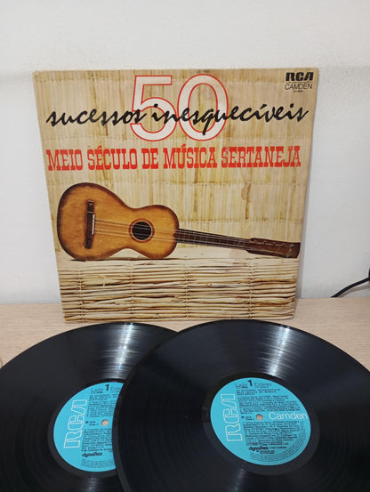 Lp Vinil 50 Sucessos Inesquecíveis Meio Século de Sertaneja