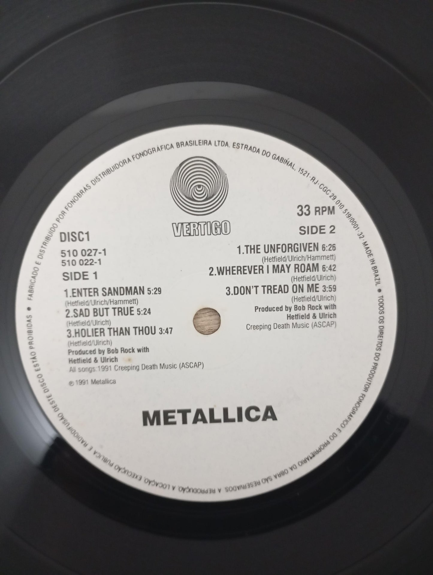 Lp Vinil Metallica Black Album Duplo