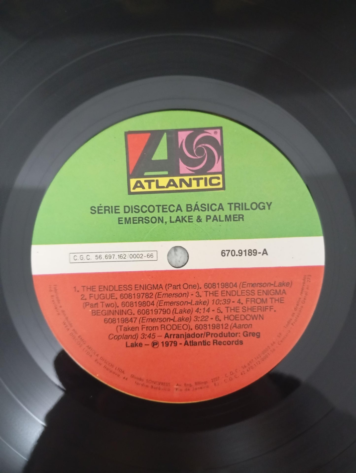 Disco Vinil Trilogy Emerson, Lake & Palmer Com Encarte A