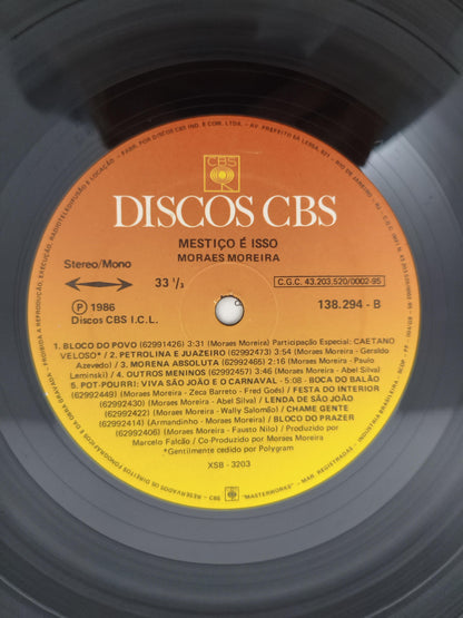 Lp Vinil Moraes Moreira Mestiço É Isso Com Encarte
