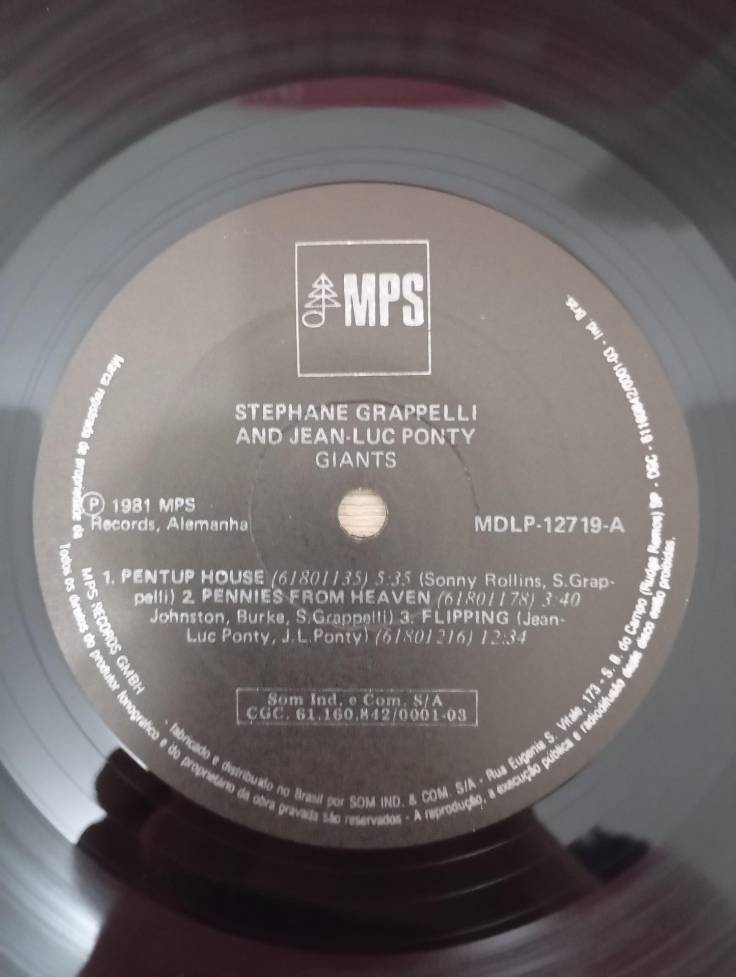 Lp Vinil Stéphane Grappelli & Jeac-Luc Ponty Giants